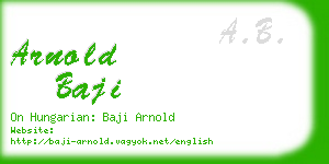 arnold baji business card
